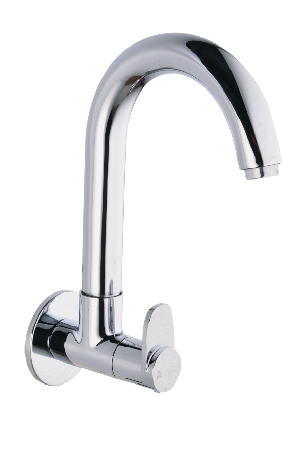 STL-131 Sink Cock With Swivel Spout Wall Mounted