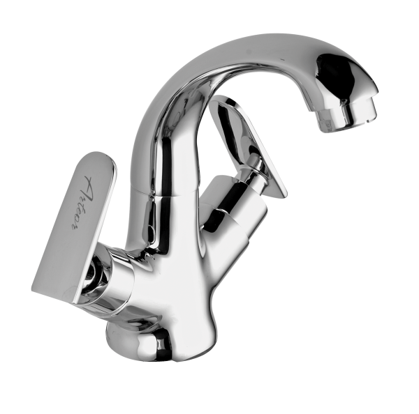 TIT-105 Center Hole Basin Mixer With 450mm Braided Hoses