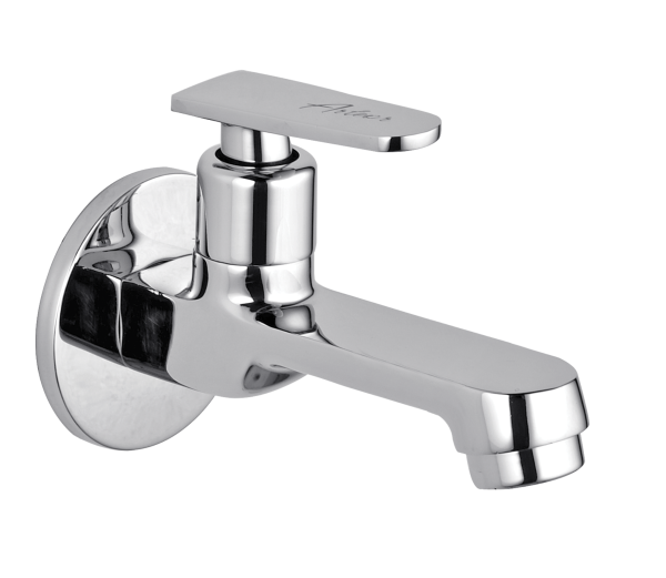 TIT-112 Long Body Bib Cock With Wall Flange