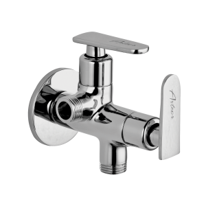 TIT-122 Angular Stop Cock Dual Handle with Wall Flange