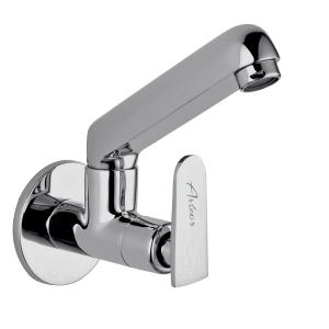TIT-130 Sink Cock With Casted Swivel Spout Wall Mounted