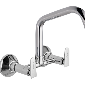 TIT-137 Sink Mixer With Extended Swivel Spout Wall Mounted