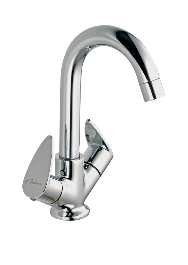 VGR-105 Center Hole Basin Mixer With 450mm Braided Hoses