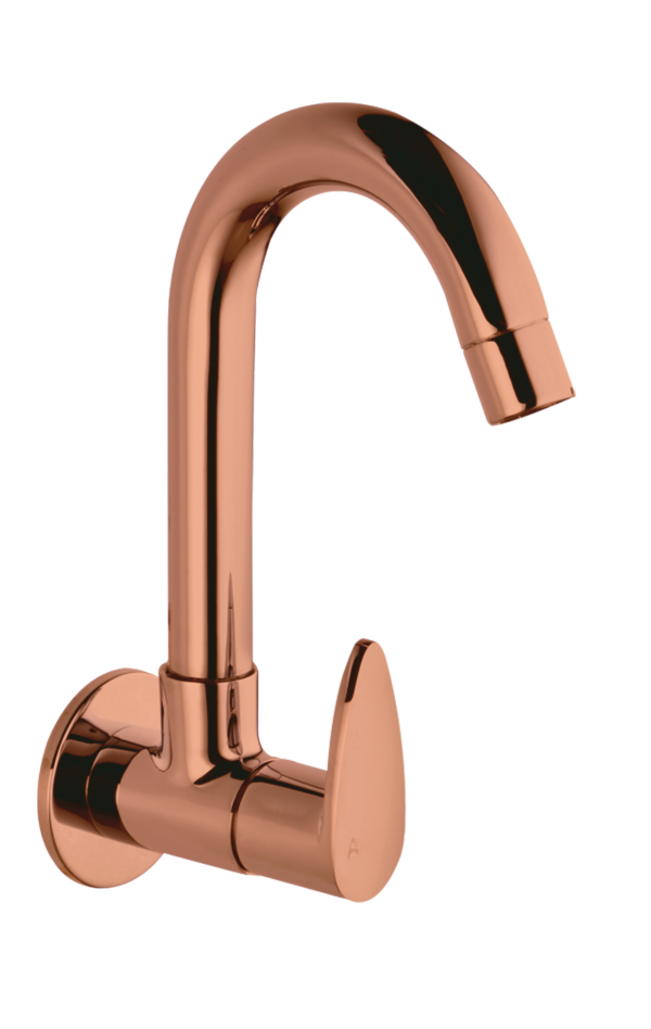 VGR-131 Sink Cock With Swivel Spout Wall Mounted(PVD)