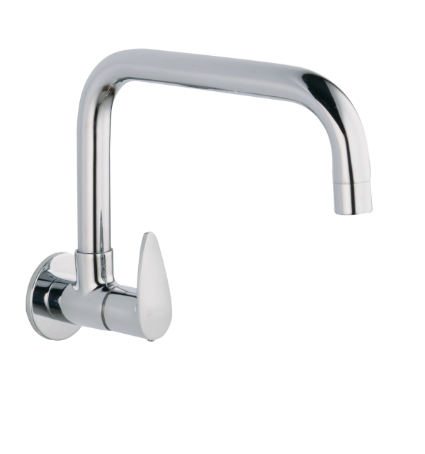 VGR-132 Sink Cock With Extended Swivel Spout Wall Mounted